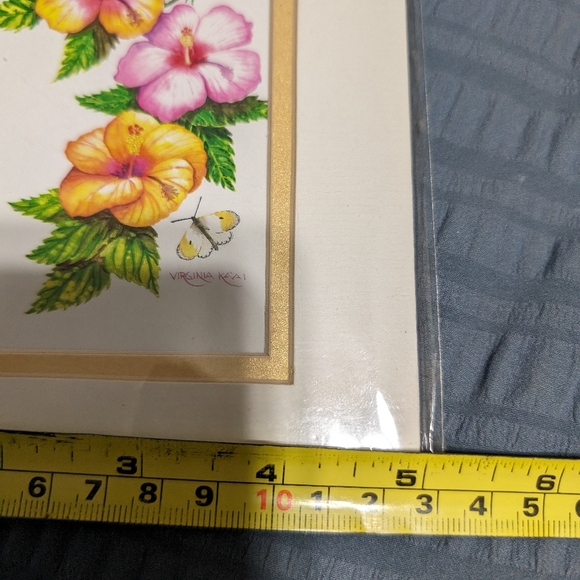 Virginia Ka'ai signed art card "Hibiscus Medley" 5"x7" - Picture 4 of 5